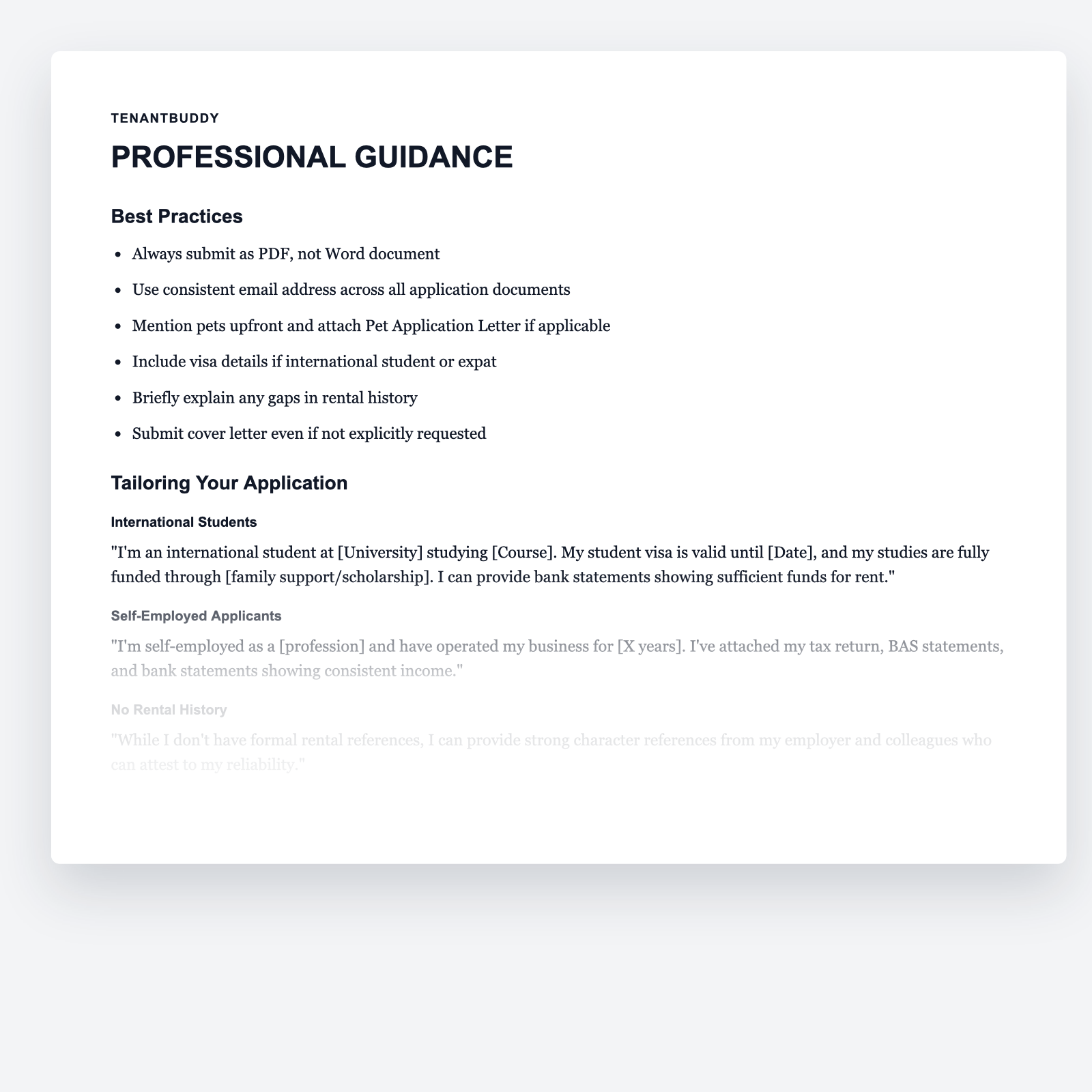 Cropped preview of page 2 of the free rental cover letter template
